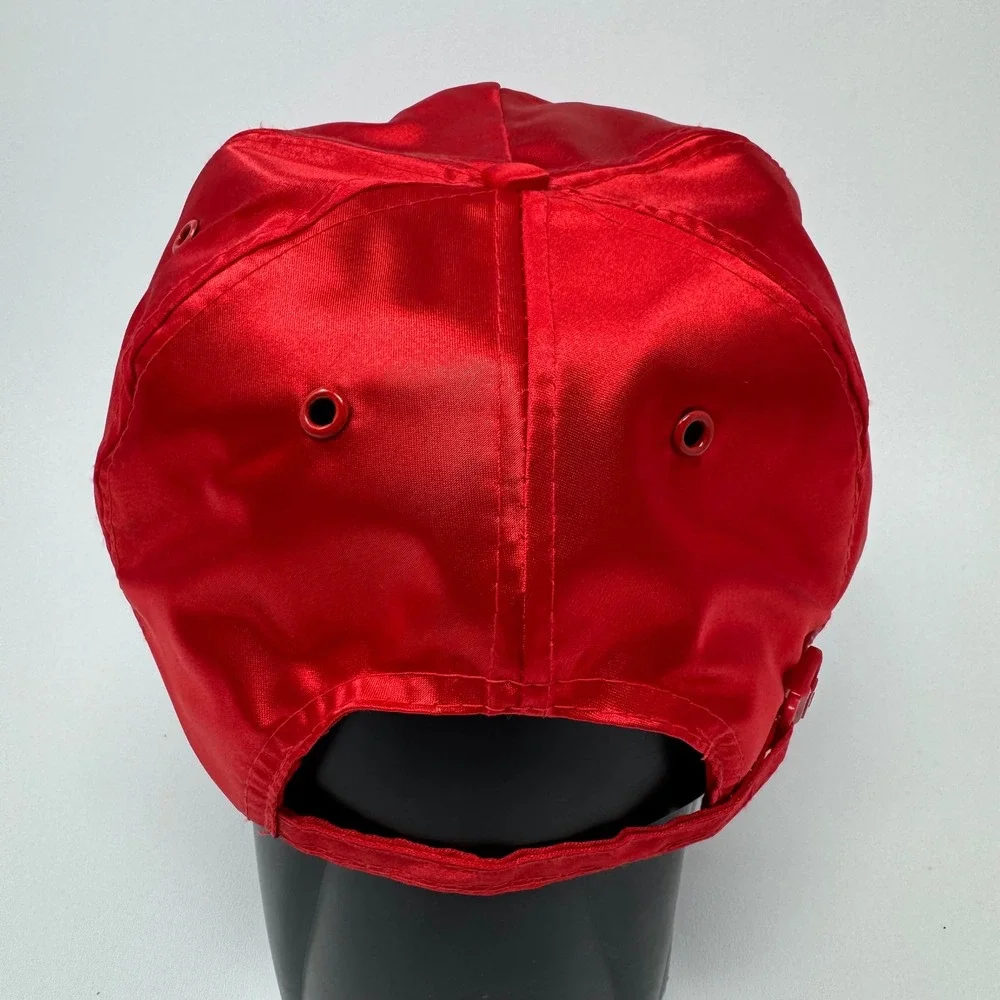 Vintage‎ Chicago Blackhawks Nissin Red Satin Rope Snapback Hat Mens NHL Cap